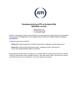 Routebeschrijving ATPI te Schiphol