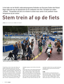 Artikel OV-Magazine Stem trein af op de fiets mei 14 - DBR