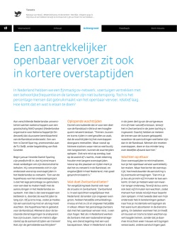 Een aantrekkelijker openbaar vervoer zit ook in
