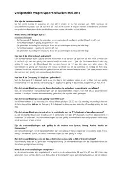 Veelgestelde vragen Spoordeelweken