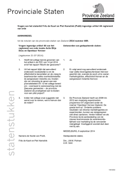 statenstu kken - Provincie Zeeland
