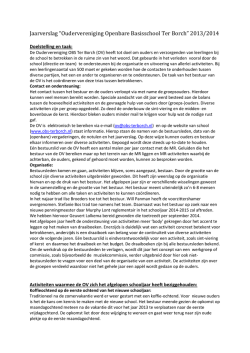 Jaarverslag OV 20113-2014