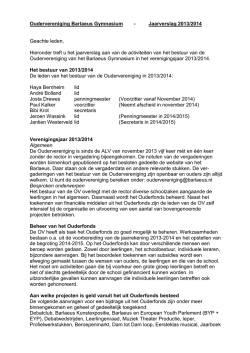 OV Jaarverslag 2013 – 2014