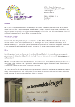 Locatie Openbaar vervoer Fiets - Utrecht Sustainability Institute