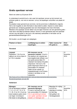 Gratis openbaar vervoer
