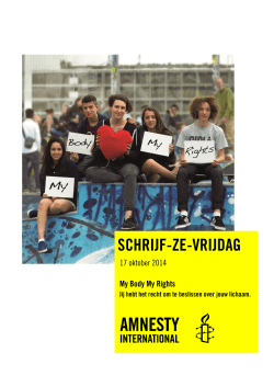 SCHRIJF-ZE-VRIJDAG - Amnesty International Vlaanderen