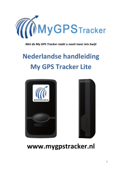 Handleidingen My GPS Tracker Lite