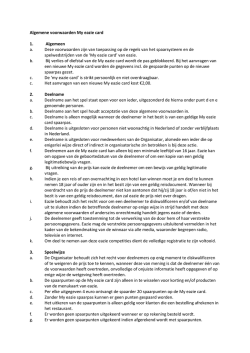 Algemene voorwaarden My eazie card 1. Algemeen a. Deze