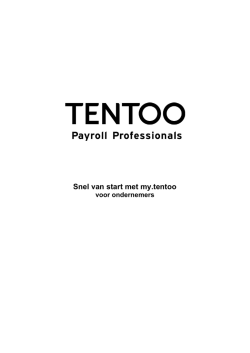 Handleiding my.tentoo voor ondernemers