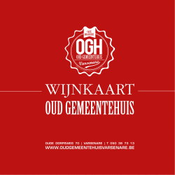 Bekijk hier de wijnkaart - Oud Gemeentehuis Varsenare