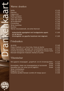 Drankenkaart Drankenkaart