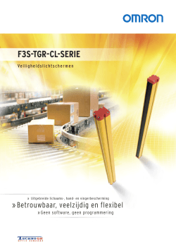 Veiligheidslichtschermen brochure F3S-TGR-CL serie