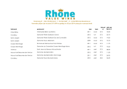 herkomst producent jaar type inhoud cl. prijs per fles in € Côte