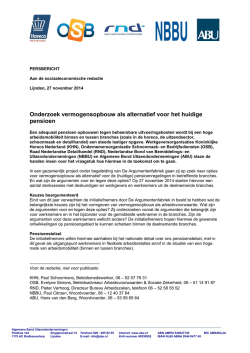 Onderzoek vermogensopbouw als alternatief voor het huidige