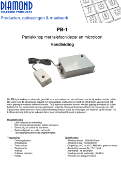 PB-1 Alarmknop / paniekknop handleiding