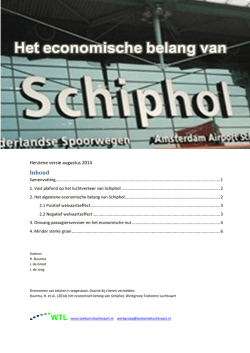 Het economische belang van Schiphol