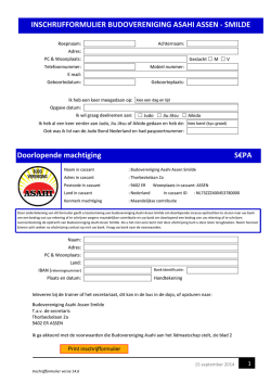 Doorlopende machtiging S&euro;PA INSCHRIJFFORMULIER