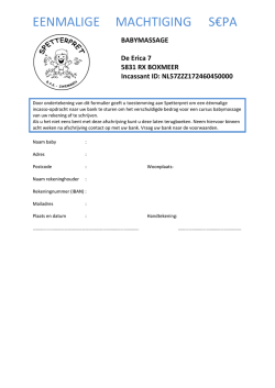 EENMALIGE MACHTIGING S€PA - baby-peuter