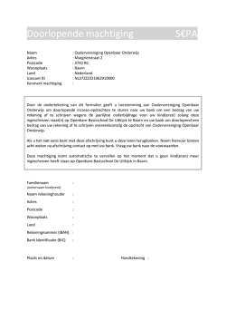 Doorlopende machtiging S&euro;PA