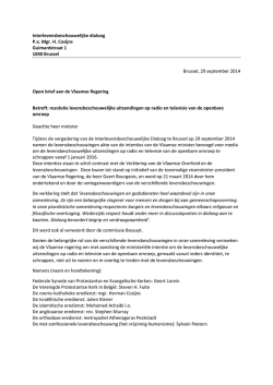 Interlevensbeschouwelijke dialoog P.a. Mgr. H. Cosijns