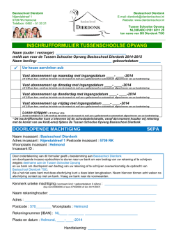 inschrijfformulier tussenschoolse opvang doorlopende