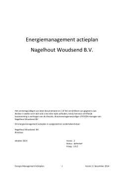 Energiemanagement actieplan Nagelhout Woudsend B.V.