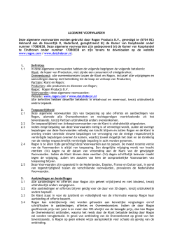 Download hier de Algemene voorwaarden van Rogon Products BV