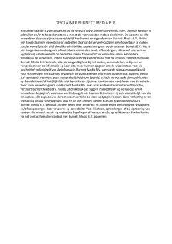 Disclaimer Burnett Media B.V.