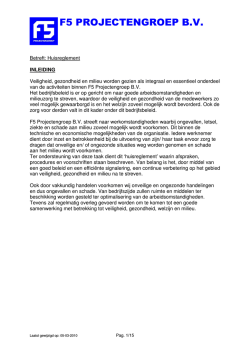 Huisreglement - F5 Projectengroep B.V.