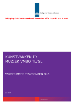 Kunstvakken II: Muziek vmbo tl/gl