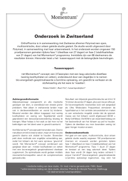 OrthoPharma_Tussenrapport studie CH_NL