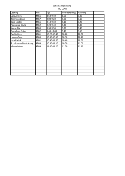 schema mondeling MU LENR Leerling Klas Tijd