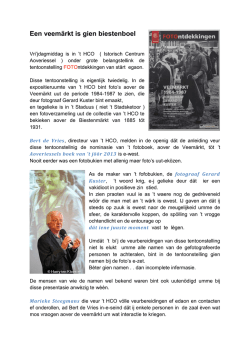 Een veem&auml;rkt is gien biestenboel