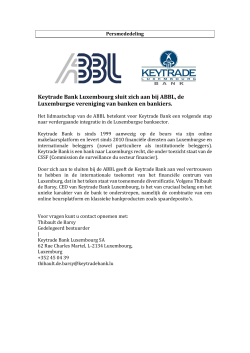 Keytrade Bank Luxembourg sluit zich aan bij ABBL, de