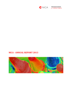 nica - annual report 2013 - Netherlands Institute for Cultural Analysis