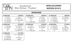 DKBW kalender 2014/15 - VPC Dalton City Sint