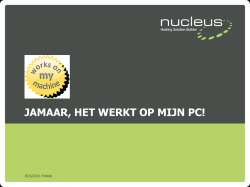 JAMAAR, HET WERKT OP MIJN PC!