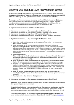 Overzetten/migratie van King 5.50 naar nieuwe pc of