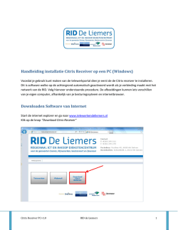 Handleiding Installatie Citrix Receiver voor PC