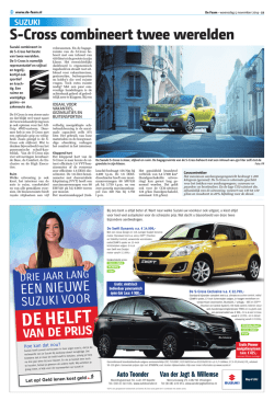 S-Cross combineert twee werelden