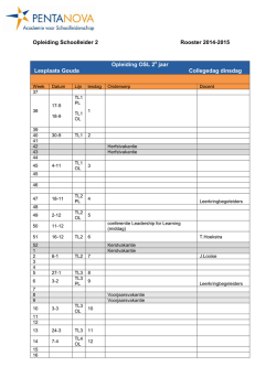 Gouda OSL Jaar 2-rooster