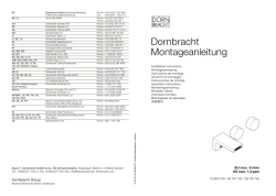 Dornbracht Montageanleitung