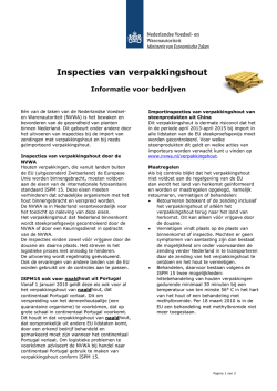 Inspecties van verpakkingshout