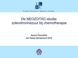 Charihbili Borstkanker studies, resultaten Neozotac studie