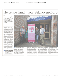 Helpende hand voor Veldhoven-Dorp