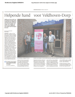 Helpende hand voor Veldhoven-Dorp