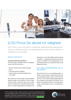 iLOQ Privus De sleutel tot veiligheid