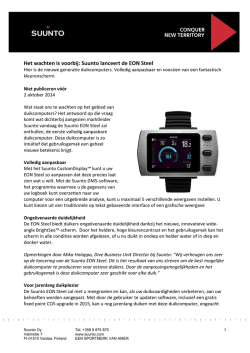 Het wachten is voorbij: Suunto lanceert de EON Steel