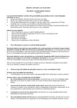 informatie voor de gebruiker Baraclude 1 mg filmomhulde tabletten