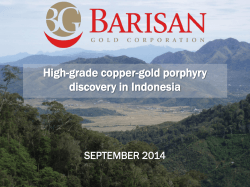 High-grade copper-gold porphyry discovery in Indonesia